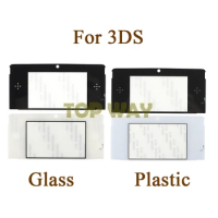 2PCS Replacement Top Front LCD Screen Frame Lens Cover For 3DS Repair Glass Plastic Mirror