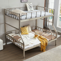 不銹鋼子母床金屬高低床上下鋪鐵床網紅雙人鐵架床加厚家用雙層床