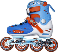【H.Y SPORT】成功 直排輪 S0410 兒童 花式 伸縮可調尺寸 溜冰鞋 （藍色） 【附鞋袋】免運