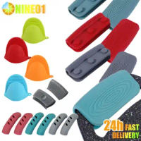 Silicone Hot Handle Holde Non Slip Rubber Pot Holders Pan Ear Clip Cast Iron Handles Grip Cover Heat Resistant Pan Pot Holder