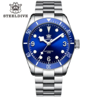 SD1958 Steeldive Professional Diver Watch 200M Waterproof NH35 Automatic Watch Men Sapphire Stainless Steel Mechanical Watch