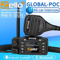 Zello Radio Long Range Speaker Mic Walkie Talkie 100km Zello 4G GPS WIFI Internet Blue Tooth Vehicle Radio