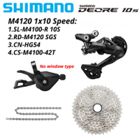 Shimano Deore M4100 M4120 1X10S Derailleurs Groupset 10 Speed Shift Lever CS-M4100 Cassette 42T 46T Freewheel HG54 Chain