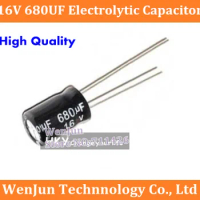 500PCS 100% NEW 680UF 16V Aluminum Electrolytic Capacitor 8*12mm DIP Capacitance