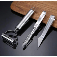 Pengupas Kulit buah Parutan Buah Set 3in1 pisau mini stainless peeler