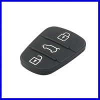 DUDELY 3 Buttons Silicone Car Key Cover Case Rubber Pad For Hyundai I30 i35 iX20 IX35 IX45 Solaris Verna Kia RIO K2 Sportage