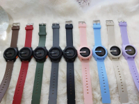 Jam Tangan HRZ Wanita Bulat Garis Angka 9 Strap Rubber Silikon Original Tahan Air Include Box Displa