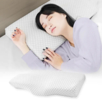 【Beroso 倍麗森】3D空氣棉防鼾護頸紓壓蝶型記憶枕頭B26(SGS檢驗合格 12cm 益眠機能枕 618)