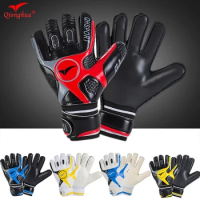 No fingersave Football goalkeeper gloves with fingertips latex breathable non-slip gantry gloves children goalkeeper gloves