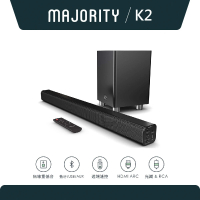 英國Majority K2 旗艦款2.1聲道150W家庭劇院藍牙喇叭Soundbar聲霸+無線重低音