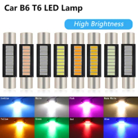 6PCS T6 Festoon Light Car C5W 28 31mm LED interior Reading Lamp Auto License Plate Bulb Vehicle Cosmetic mirror Light White 2016