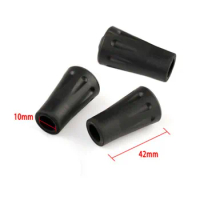 12PCS Trekking Pole Tip Covers 42mm Hiking Pole Covers Protector Reinforced Rubber Stick Trekking Black Durable