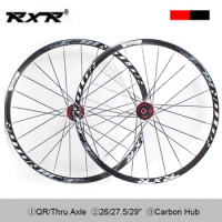 RXR Bicycle Wheelset 26 27 5 29 MTB Wheels Carbon Hub Bike Wheel Set Aluminum Alloy Mountain Bike Wheel Rim 11 Speed Bike Part