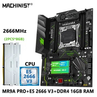 MACHINIST X99 Motherboard Set LGA 2011-3 Kit Xeon E5 2666 V3 CPU DDR4 2*8GB RAM 2666mhz Memory ATX NVME M.2*2 USB3.0 MR9A PRO