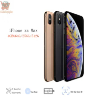 Original Unlocked iPhone XS Max Mobile Phone 64/256/512GB ROM 6.5 Inch OLED A12 12MP Dual Camera Face ID 4G Smartphone