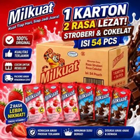 susu milkuat bantal pouch 1 karton isi 54 pcs stroberi 1 karton isi 54pcs