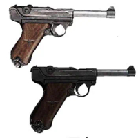 3D Paper Model Gun WWII Germany Luger P08 Pistol 1:1 Military Weapon Magazine Puzzles Toy