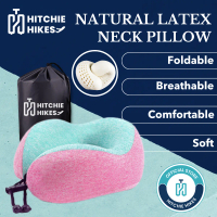 Hitchie U Shape Natural Latex Travel Car Neck Pillow Headrest Rest Travelling Airplane Bantal Tengku
