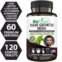Biofinest Hair Growth Men+ Supplement - 26 Minerals Vitamins A C D E B1 B2 B3 B5 B6 B7 B9 B12 Biotin