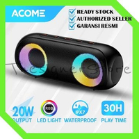 ORIGINAL ACOME A20 Super Bass Speaker Bluetooth 5.0 20W IPX7 Waterproof RGB Light Rhyme Rave Party