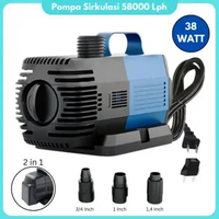 Pompa Sirkulasi Air Kolam SOBO 5800 L/h Pompa Kolam Ikan 38 Watt Pompa Celup Air Mancur