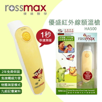 好禮二擇一,優盛rossmax非接觸式額溫槍-HA500,兩年保固,贈成人立體口罩10片/盒(送完為止)