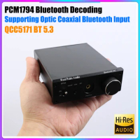 Rod Rain Audio DAC QCC5171 5.3 Bluetooth PCM1794A Decoder Audio Hifi USB Dac Bluetooth Receiver APTX-HD LDAC Headphone Amplifier