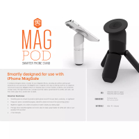 STM STM MagPod for iPhone MagSafe Snap On Phone Stand Portable TriPod - Black