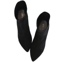 【Ann’S】慾望巴黎-防水絨布貼腿直跟襪靴(黑)