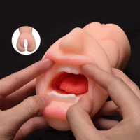 Oral Male Masturbator Soft Stick Sex Toys Deep Throat Realistic Masturbation Doll for Men Artificial Blowjob Rubber Vagina Pussy