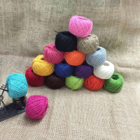 3pcs 30m Colorful Hemp Rope Balls Tag Hemp Rope DIY Handmade Country Style Lamp Decoration