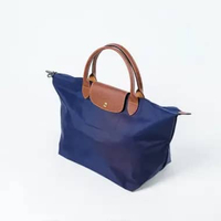 Tas LONGCHAMP LE PLIAGE LONG HANDLE BROWN NAVY LONG HANDLE BAG MEDIUM 100% ORIGINAL 28X15.5X26.5CM