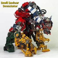 Devil Saviour Devastator DS01-08 The Ultimate Deformation Robot Toy with Mixer Car and Grab Bucket Action Figure Troublemaker