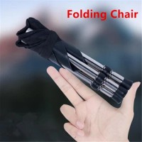 Retractable Folding BBQ Stool Camping Fishing Chair Outdoor Portable Foldable Chair Load Bearing Travel Picnic Beach Chairs
