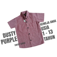 Baju Atasan Anak Kemeja Warna Dusty Purple Daily Kids Murah
