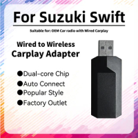 New Mini Smart AI Box for Suzuki Swift Apple Carplay Adapter Plug and Play USB Dongle Car OEM Wired Car Play To Wireless Carplay