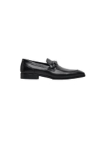 รองเท้าหนังผู้ชาย แบบสวม Horsebit Loafers สีดำ