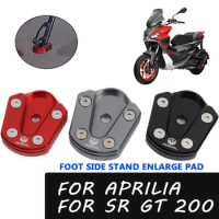 For SR GT 200 SRGT Kickstand Sidestand For Aprilia SR GT200 SR200 GT SRGT200 Motorcycle Foot Side Stand Extension Enlarger Pad