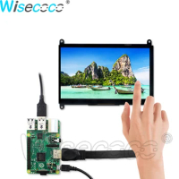 7 Inch Touch Screen Monitor Raspberry Pi LCD Display DIY Capacitive Touch Panel HD 1024x600 Speaker Portable Module