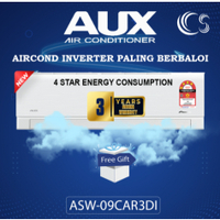 [SAVE 4.0] AUX NEW 4 STAR INVERTER Aircon fast cooling DC R32 ASW-09CAR3DI [1HP ~ 2.5HP] 3 YEAR WARR