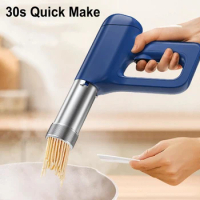 Quick Noodle Maker Home Electric Pasta Maker with 5 Mold Usb Charging Cordless Handheld Electric Kitchen Machine Pasta Molds