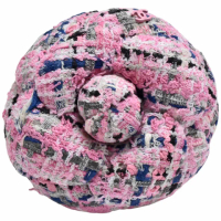 【CHANEL 香奈兒】經典毛呢山茶花造型胸針(粉紅色76008-PINK)