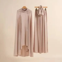 Fisura Scarf Mukena Aisyah Pet Knitting Malay Cream