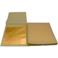High quality 100 sheets 8 X 8cm 99.99% pure Real gold leaf foil sheet For face Beauty