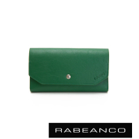【RABEANCO】摩登時尚信封設計撞色長夾(綠)