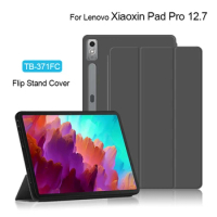 Case For Lenovo Xiaoxin Pad Pro 12.7" 2023 Flip Stand PU Protective Cover For XiaoXin Pad Pro 12.7 inch TB-371FC Tablet Cases