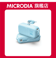 POWERPack™ Nano Traveller 10W 迷你 5000mAh 行動電源 內建 USB-C 連接和 USB-C 電線 藍色