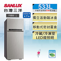 SANLUX台灣三洋 533L 1級變頻2門電冰箱 SR-C533BV1A