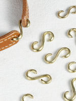 S形黃銅掛鉤 黃銅S鉤 銅掛鉤 小掛鉤  手工DIY黃銅皮具配件