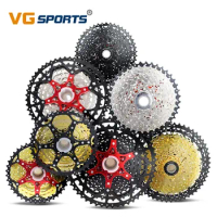 VG Sports 9 10 11 Speed MTB Bicycle Freewheel Ultralight 9v 10v 11v Mountain Bike Cassette Bracket Sprocket Red Black Bike Parts